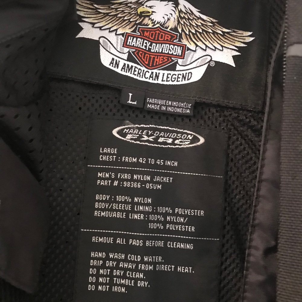 Harley Davidson Riding Jacket w/ insert - Picture 3 of 6